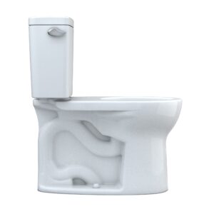 TOTO Drake Two-Piece Round 1.28 GPF Universal Height TORNADO FLUSH Toilet with CEFIONTECT, Cotton White - CST775CEFG#01