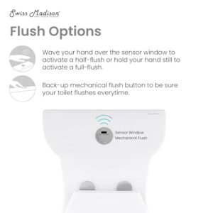 Sublime One Piece Elongated Toilet with Touchless Retrofit Dual Flush 1.1/1.6 gpf