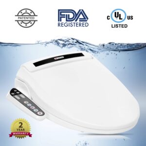 Lotus Smart Bidet ATS-800 FDA Registered, Heated Seat, Temperature Controlled Wash, Warm Air Dryer, Easy DIY Installation, Made in Korea