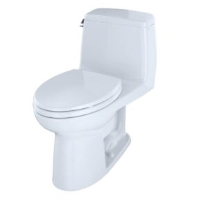 TOTO MS854114EL#01 Eco Ultramax ADA Elongated One Piece Toilet, Cotton White