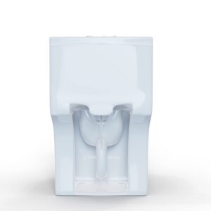 SUPERFLO One Piece Toilet Elongated Comfort Height Toilets, Standard 12" Rough-in & 0.8/1.28 GPF Dual Flush, Siphonic Flush Small Toilets for Small Bathroom with Side Holes