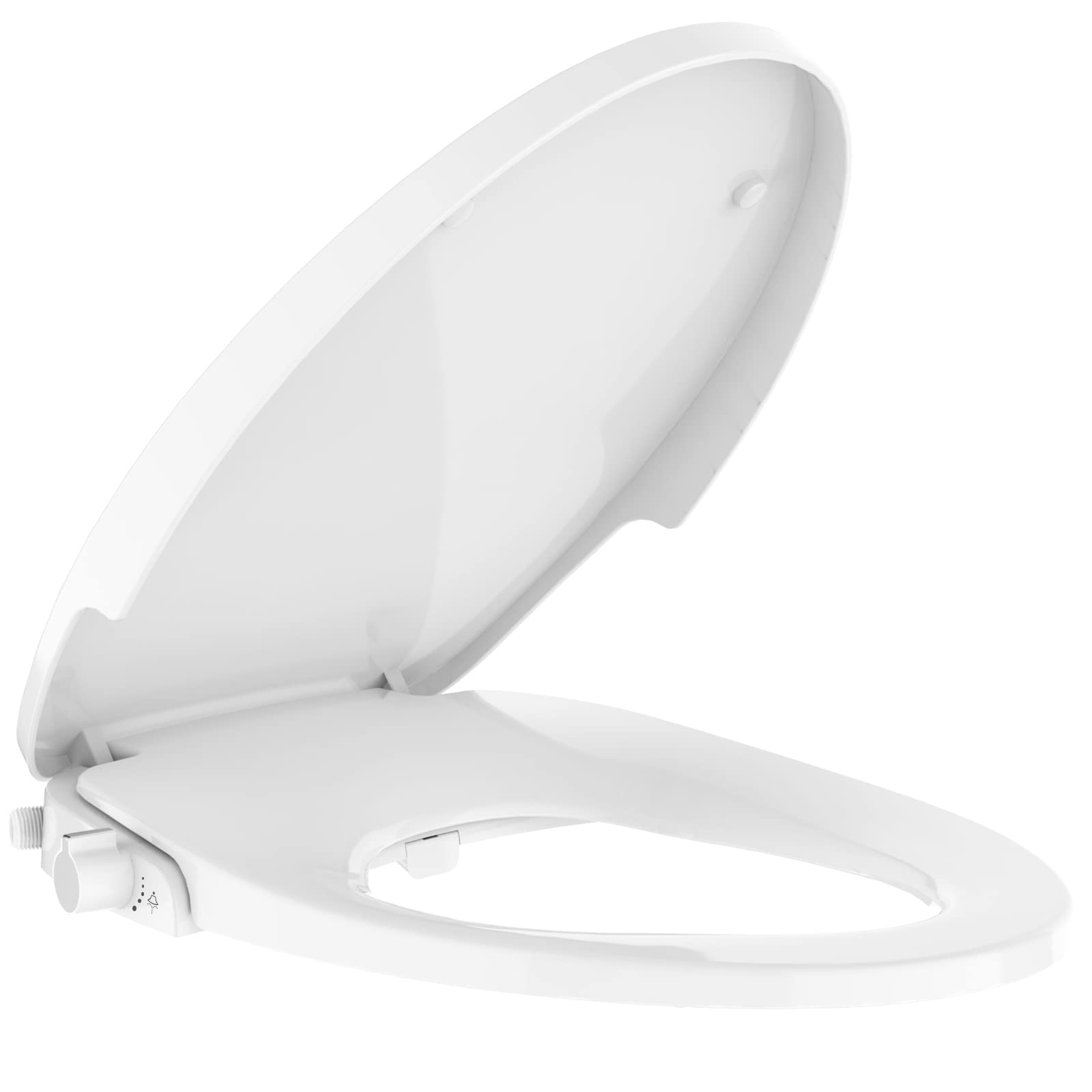 Bidet Toilet Seat, Premium Non-Electric Elongated Bidet Toilet Seats with Dual Nozzle, Easy to Install and Use, Perfect for Personal Hygiene and Comfort(Fits Elongated Toilets, White)