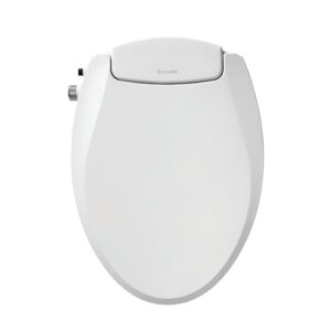 brondell bidet toilet seat non-electric swash seat, fits round toilets, white – dual nozzle system, ambient water temperature – bidet with easy installation