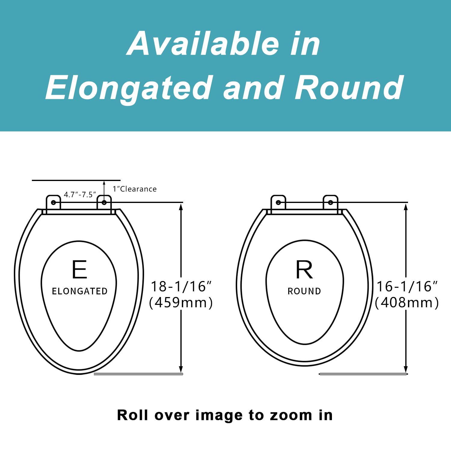 ZMJH A102D Bidet Toilet Seat, Round Smart Unlimited Warm Water, Vortex Wash, Electronic Heated, Warm Air Dryer, Rear and Front Wash, LED Light, Need Electricity (Round)