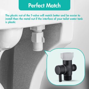 BARROCK Handheld Bidet Sprayer for Toilet, Stainless Steel Metal Made Baby Cloth Diaper Spraying Kit, Bathroom Toilet Bidet Attachment Set for Bathing Pets and Feminine Hygiene, Matte Black