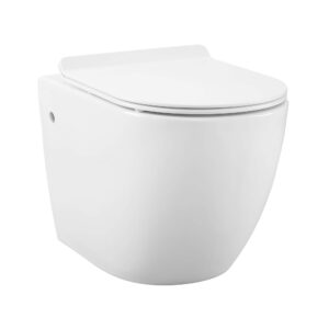 Swiss Madison Well Made Forever SM-WT449 St. Tropez Wall Hung Toilet (Glossy White) and SM-WC426 Toilet Tank Carrier