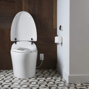 KOHLER 77780-0 Karing Smart Toilet with Auto Open & Close, One-Piece Elongated Intelligent Bidet Toilet with Heated Seat, 1.08 GPF, White