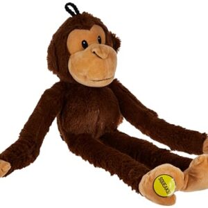 Multipet Swingin Safari Monkey 22-Inch Large Plush Dog Toy with Extra Long Arms and Legs with Squeakers