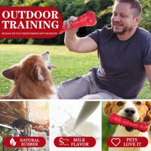 ZIKATON Dog Squeaky Toys for Aggressive Chewers, Durable Dog Chew Toys for Large Medium Breed Dog, Dog Toys, Tough Durable Dogs Toys with Natural Rubber (A Red, for Larege Dogs)