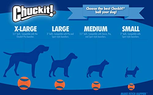 Chuckit! Max Glow Ball Dog Toy, Large (3 Inch Diameter) for Dogs 60-100 lbs, Pack of 1