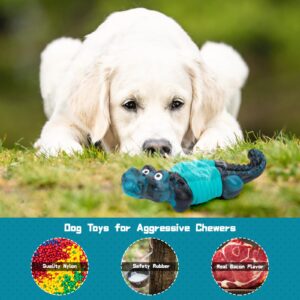 Apetpup Dog Toys for Aggressive Chewers,Indestructible Dog Toys for Large Dogs,Dog Chew Toys,Super Chewer Dog Toys,Tough Chew Toys for Large Medium Dogs Breed,Real Bacon Flavor