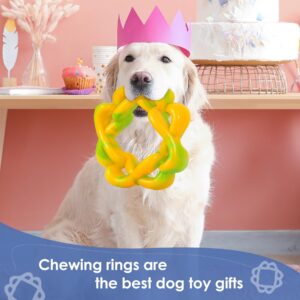 DAOZIJI Indestructible Dog Toys for Aggressive Chewers, Dog Chew Toys Rings for Aggressive Chewers Small Medium Large Breed, Interactive Dog Ring Toys for Boredom, Nylon Super Chewer Dog Toys Chew