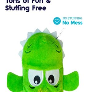 Petstages Stuffing-Free Big Squeak Gator Plush Dog Toy, Medium