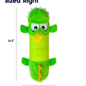 Petstages Stuffing-Free Big Squeak Gator Plush Dog Toy, Medium