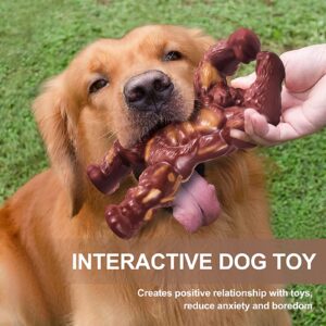 PETSTA Indestructible Dog Toys for Aggressive Chewers, Extreme Tough Dog Toys for Large Dogs, Real Beef Flavored, Dog Bone for Medium/Large Dogs Breed, Gifts for Dogs