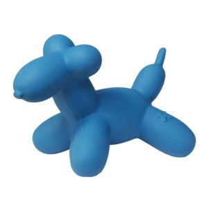 outward hound latex blue rubber balloon dog squeaky dog toy, xs