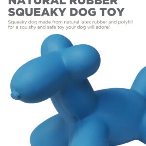 Outward Hound Latex Blue Rubber Balloon Dog Squeaky Dog Toy, XS