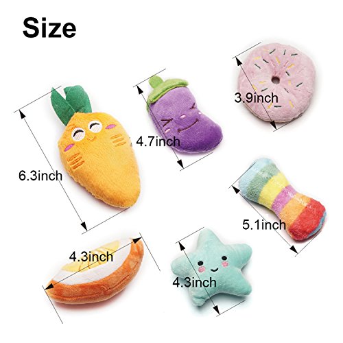 SZKOKUHO 9 Pack Small Dogs Puppy Squeaky Dog Toys,Cute Variety Colors Designs to Bite Anytime, for Small Dogs