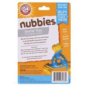 Arm & Hammer for Pets Nubbies Wishbone Dog Dental Toy| Best Dog Chew Toy for Moderate Chewers | Dog Dental Toy Helps Reduce Plaque & Tartar | Chicken Flavor Baking Soda (Pack of 1)