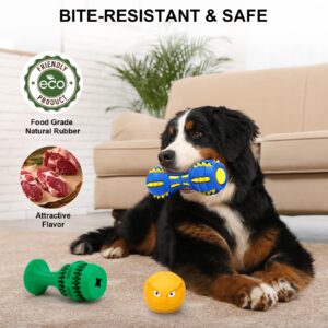 Enido Dog Chew Toys for Aggressive Chewers, 3 Pack Tough Dog Toys, Indestructible Dog Toys - Perfect for Medium & Large Breeds