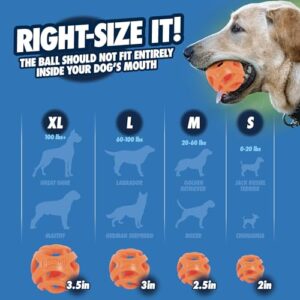 Chuckit Air Fetch Ball Dog Toy, Large (3 Inch Diameter), for dogs 60-100 lbs