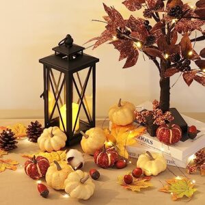 Artgar Pumpkin Decor Set, 23 PCS Fall Harvest Decorations Including Mini Pumpkins, Acorns, Pinecones, Berries, Maple Leaves for Home Table Wedding DIY Autumn Halloween Thanksgiving Decor