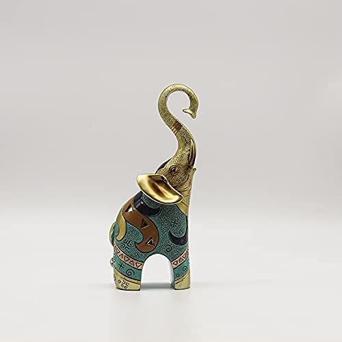 sugutee Good Luck Elephant Decor for Home, Large Gold Elephant Statue for Home Decor, Small Elephant Figurines and Statues (1 Pcs Small)