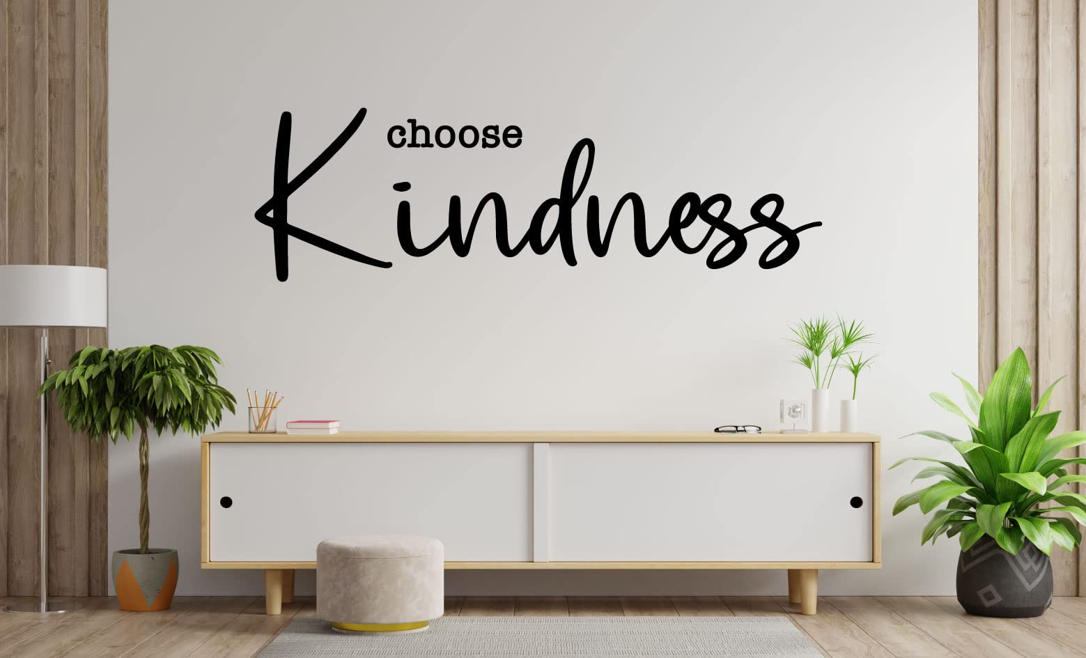 Kindness Vinyl Wall Decal - Customizable Inspirational Quote - Choose Kindness - Home Decor for Bedroom, Family Room, Classroom, or Office - Removable Sticker