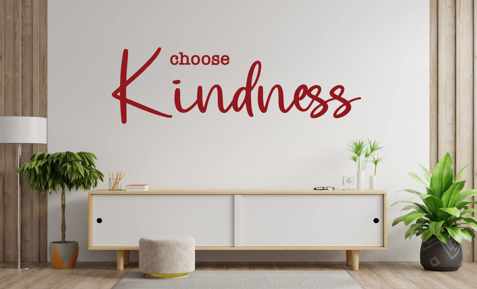 Kindness Vinyl Wall Decal - Customizable Inspirational Quote - Choose Kindness - Home Decor for Bedroom, Family Room, Classroom, or Office - Removable Sticker