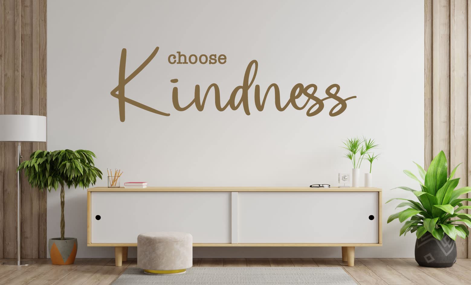 Kindness Vinyl Wall Decal - Customizable Inspirational Quote - Choose Kindness - Home Decor for Bedroom, Family Room, Classroom, or Office - Removable Sticker