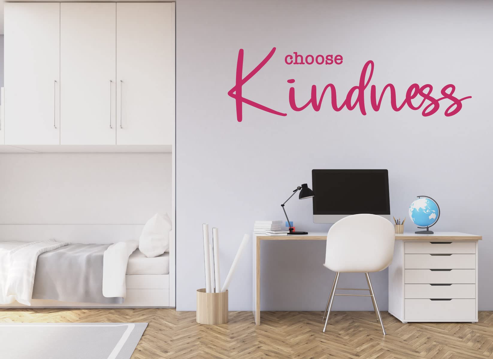 Kindness Vinyl Wall Decal - Customizable Inspirational Quote - Choose Kindness - Home Decor for Bedroom, Family Room, Classroom, or Office - Removable Sticker