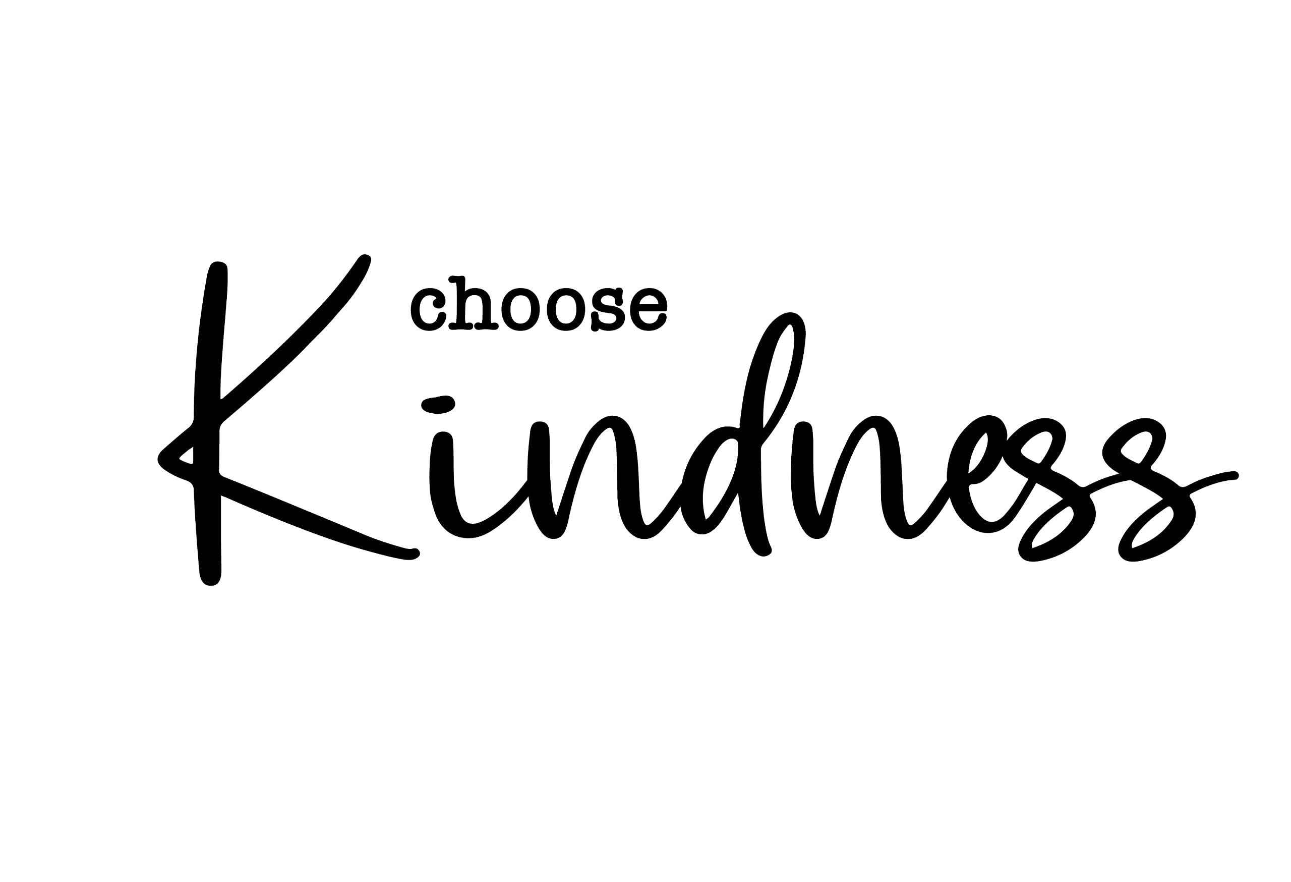 Kindness Vinyl Wall Decal - Customizable Inspirational Quote - Choose Kindness - Home Decor for Bedroom, Family Room, Classroom, or Office - Removable Sticker