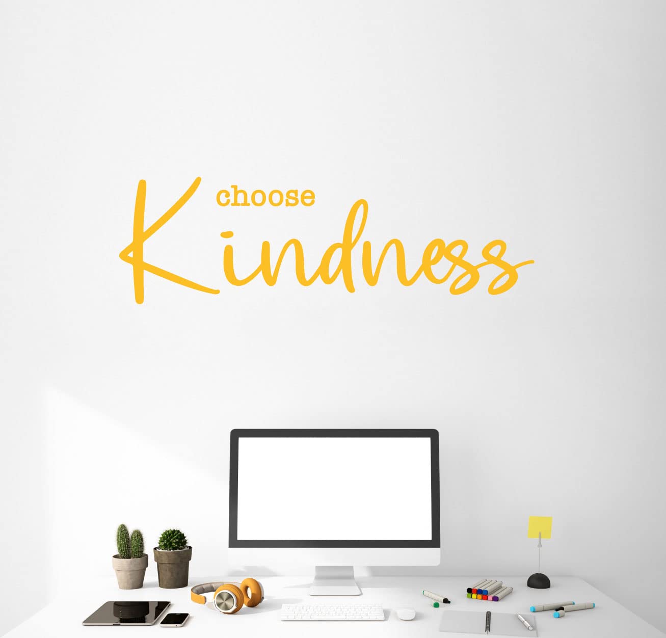 Kindness Vinyl Wall Decal - Customizable Inspirational Quote - Choose Kindness - Home Decor for Bedroom, Family Room, Classroom, or Office - Removable Sticker