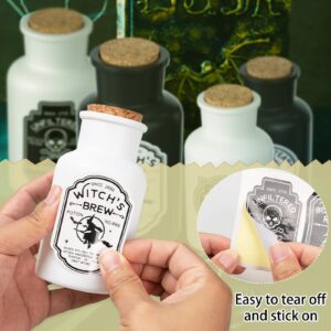 kockuu Halloween Potion Bottles Decorations Indoor Clearance Halloween Apothecary Bottles with Label Stickers for Halloween Party Tiered Tray Table Decor Home Decor