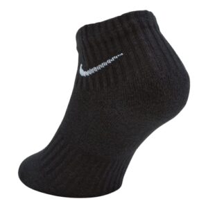 Nike Unisex Everyday Cushion Ankle Training Socks with Sweat-Wicking Technology (6 Pair), Black/White, Medium