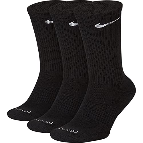 Nike Everyday Plus Cushion Crew Socks 3-Pair Pack Black/White XL (US Men's Shoe 12-15)