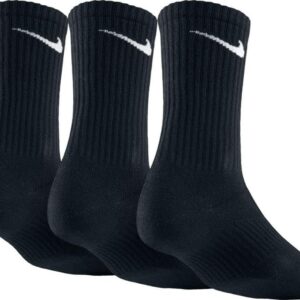 NIKE Men's Lightweight Crew Socks (Pack of 3), Black, Large (W: 10-13, M: 8-12)