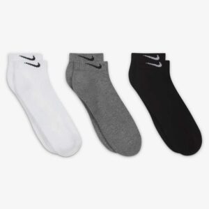 Nike Men's 3-pack Everyday Cushion Low-Cut Training Socks SX7670-964 White Gray Black (as1, numeric, numeric_12, numeric_15, regular, regular, Grey Multi)