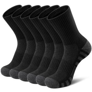 airacker athletic socks sport running calf socks performance cushioned breathable crew socks for men women(6 pairs)