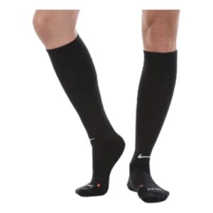 nike academy over-the-calf soccer socks, black/white, medium