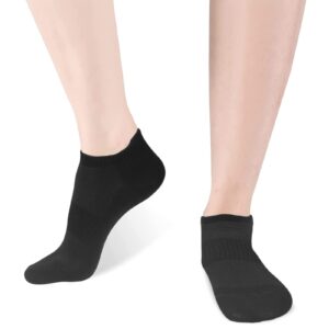 Cozi Foot Ankle Socks for Women: Cotton Soft Fabric Black