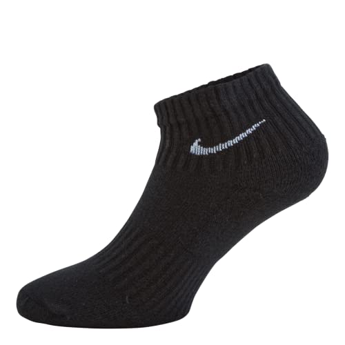 Nike Men's Everyday Cushion Ankle Training 6 Pair Socks, Black/White, Small