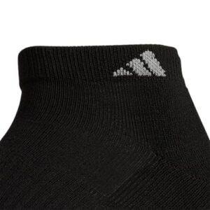 adidas Men's Athletic Cushioned Low Cut Socks with Arch Compression for a Secure fit (6-Pair), Black/Aluminum 2, L