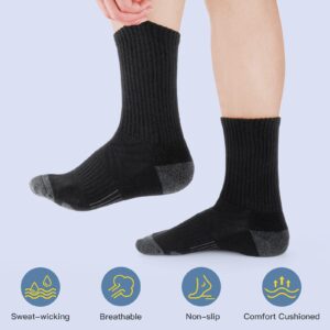 Felicigeely Athletic Socks Cushion Running Socks Performance Breathable Crew Socks Outdoor Sports Socks for Men Women 6Pairs