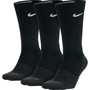 Nike Dry Cushion Crew Training Socks 3-Pair Pack Black/Anthracite/White L (Women 10-13 and Men 8-12)