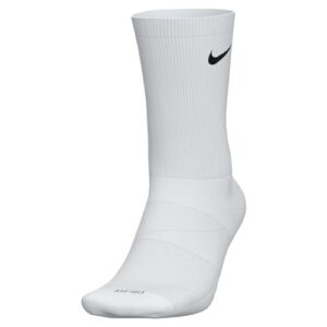 nike men's everyday plus cushion crew socks (medium, white/black)