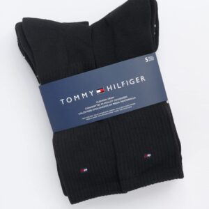 Tommy Hilfiger Men's Athletic Socks - Cushioned Crew Socks (5 Pack), Size 7-12, Black