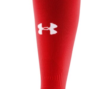 Under Armour Adult Soccer Over-The-Calf Socks, 1-Pair, Red/Black/White, Large