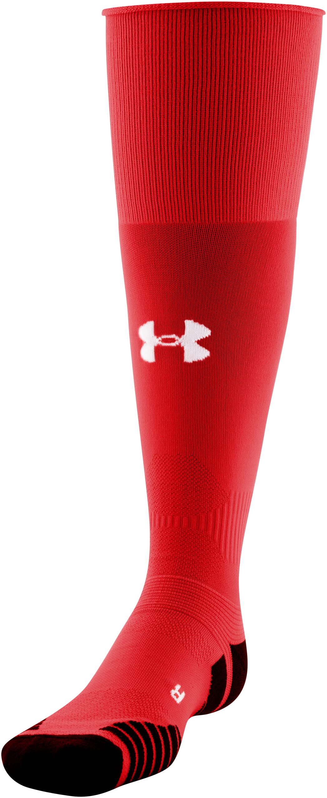 Under Armour Adult Soccer Over-The-Calf Socks, 1-Pair, Red/Black/White, Large