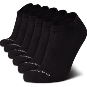 Calvin Klein Men's Socks - No Show Ankle Socks (6 Pack), Size 7-12, Classic Black